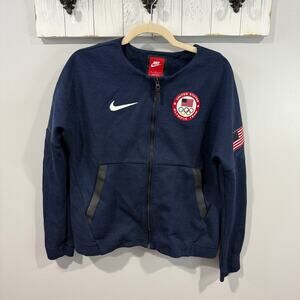 Nike Tech Fleece Team USA Olympic Jacket 2016 Navy Women’s M EUC